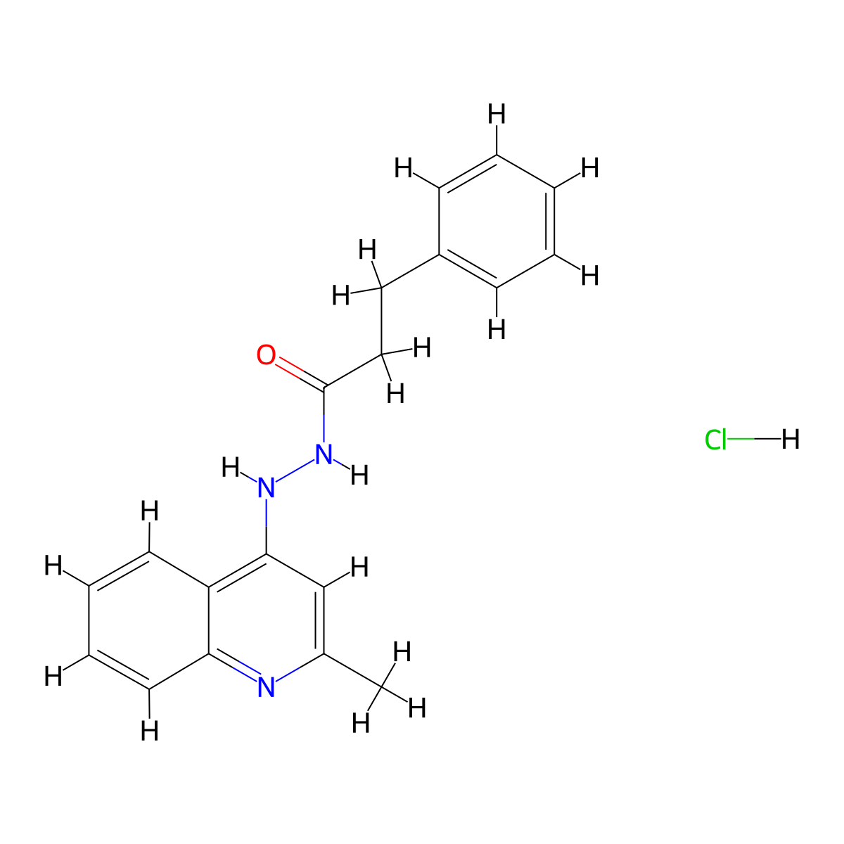 N'-(2-methylquinolin-4-yl)-3-phenylpropanehydrazide hydrochloride molecular structure, CAS 2361635-80-3