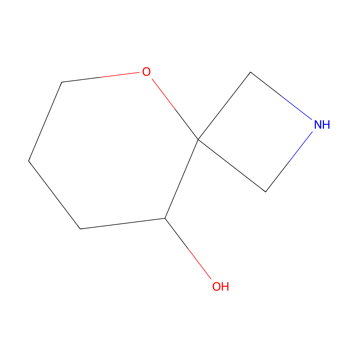 5-Oxa-2-azaspiro[3.5]nonan-9-ol molecular structure, CAS 2361635-81-4