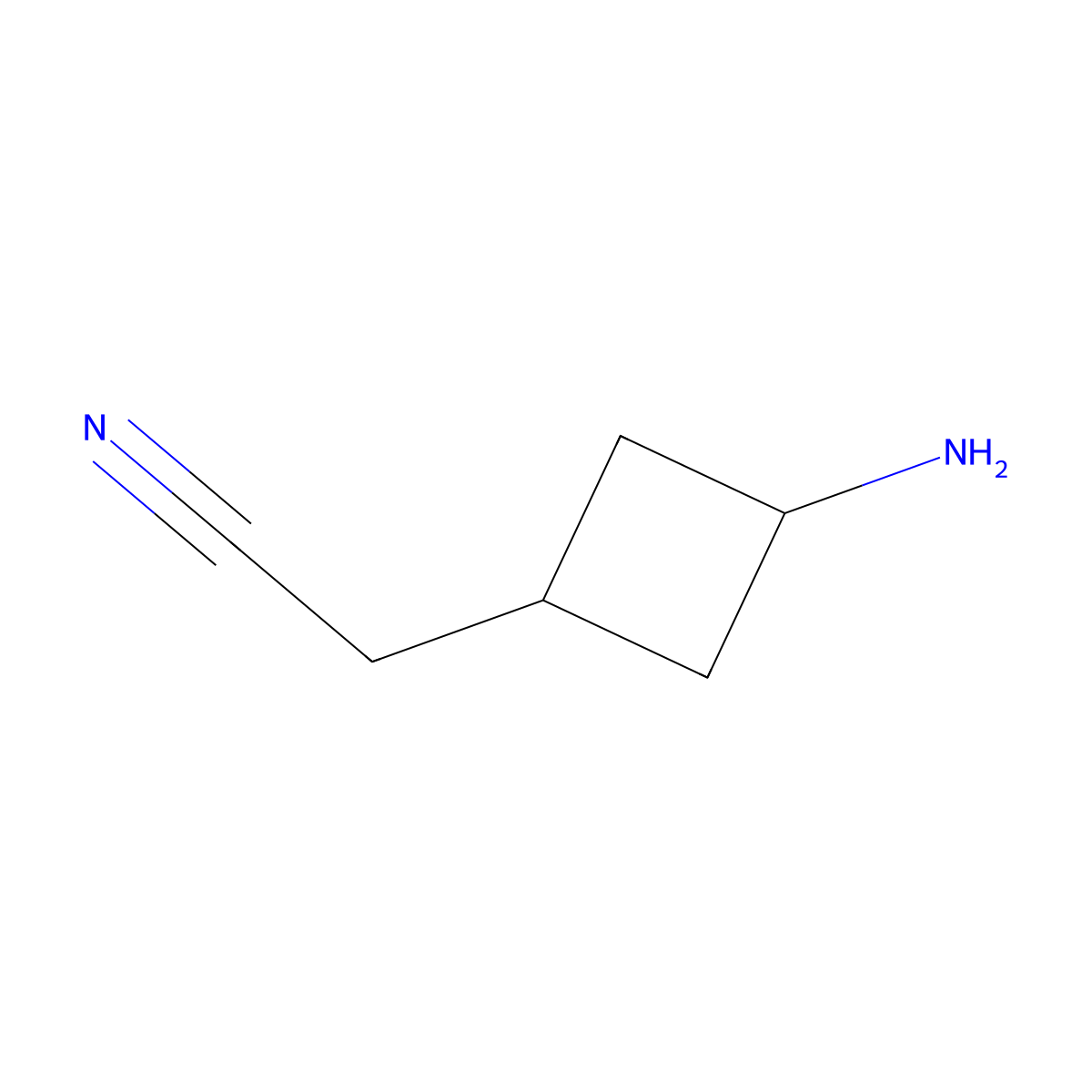 2-(3-Aminocyclobutyl)acetonitrile molecular structure, CAS 2361635-92-7