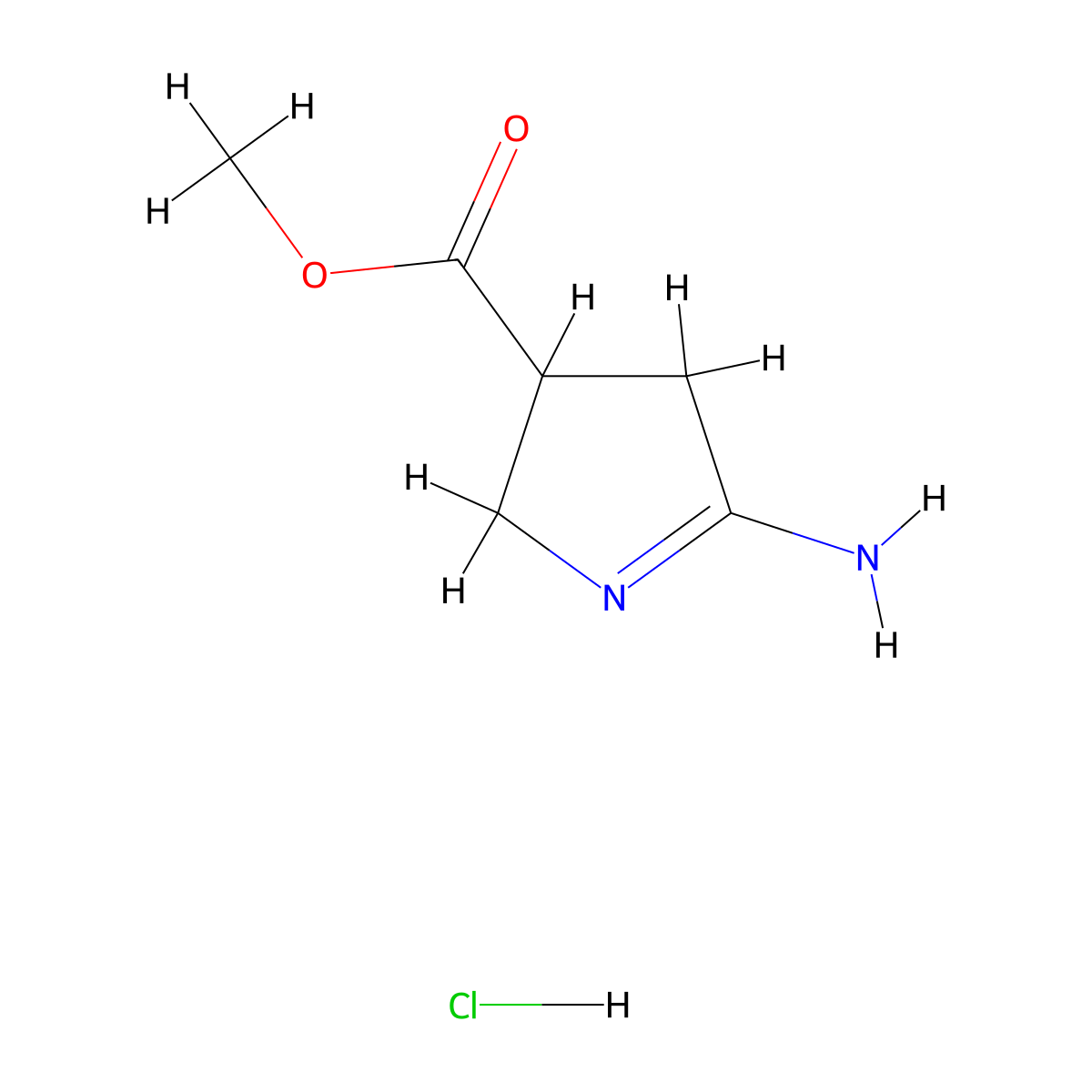 Methyl5-iminopyrrolidine-3-carboxylatehydrochloride molecular structure, CAS 2361635-93-8