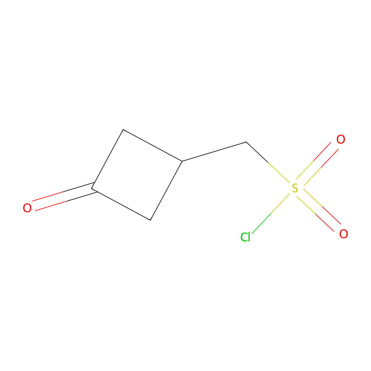 (3-Oxocyclobutyl)methanesulfonyl chloride molecular structure, CAS 2361635-94-9