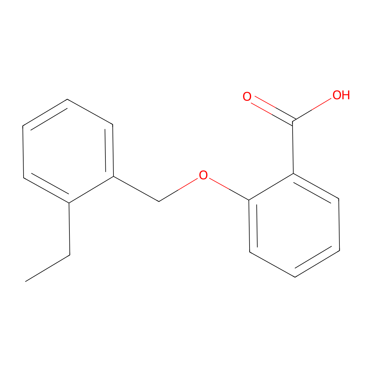 2-[(2-Ethylphenyl)methoxy]benzoic acid molecular structure, CAS 2361635-96-1