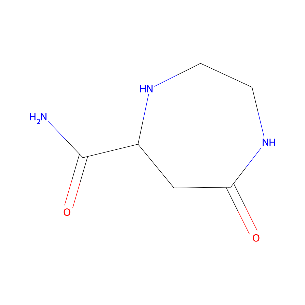 7-Oxo-1,4-diazepane-5-carboxamide molecular structure, CAS 2361636-20-4