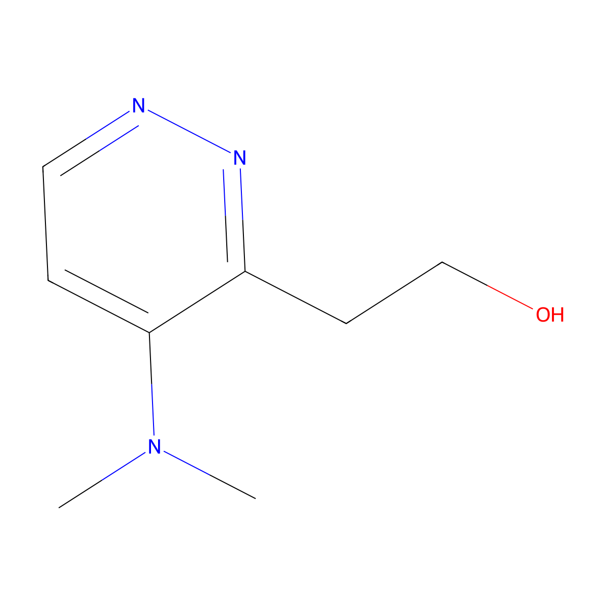2-[4-(Dimethylamino)pyridazin-3-yl]ethan-1-ol molecular structure, CAS 2361636-21-5