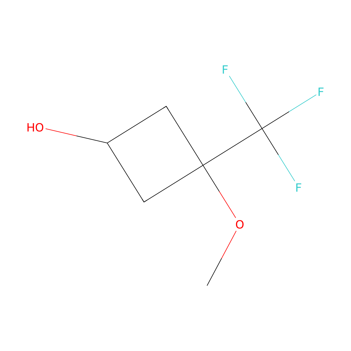 3-Methoxy-3-(trifluoromethyl)cyclobutan-1-ol molecular structure, CAS 2361636-34-0