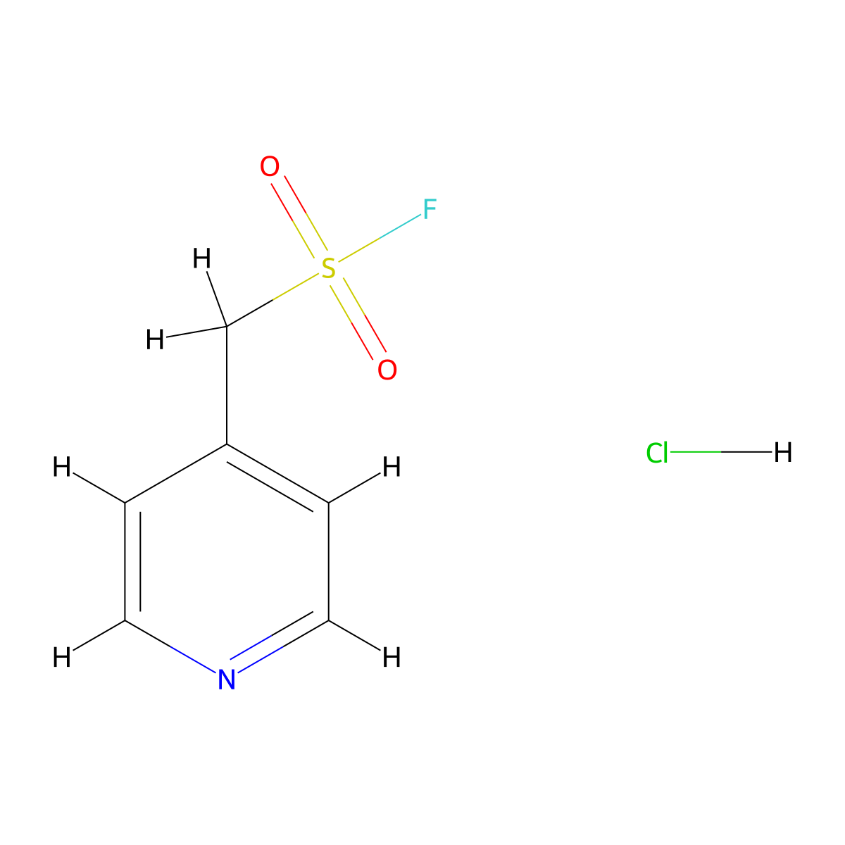 (Pyridin-4-yl)methanesulfonylfluoridehydrochloride molecular structure, CAS 2361636-41-9
