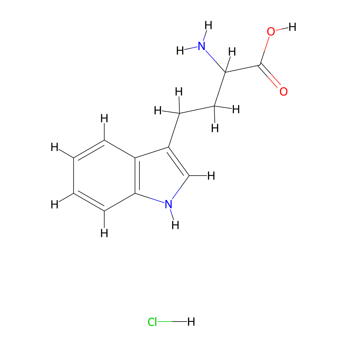 2-amino-4-(1H-indol-3-yl)butanoic acid hydrochloride molecular structure, CAS 2361636-47-5