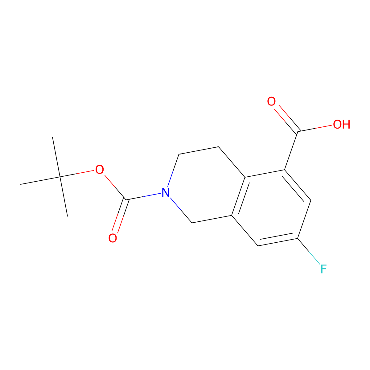 2-[(Tert-butoxy)carbonyl]-7-fluoro-1,2,3,4-tetrahydroisoquinoline-5-carboxylicacid molecular structure, CAS 2361636-49-7
