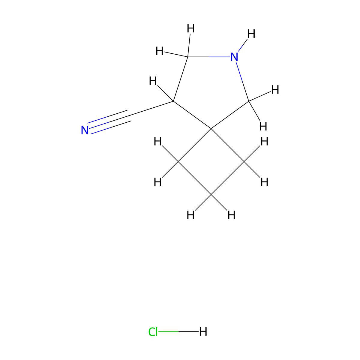 6-Azaspiro(3.4)octane-8-carbonitrile hydrochloride molecular structure, CAS 2361636-59-9