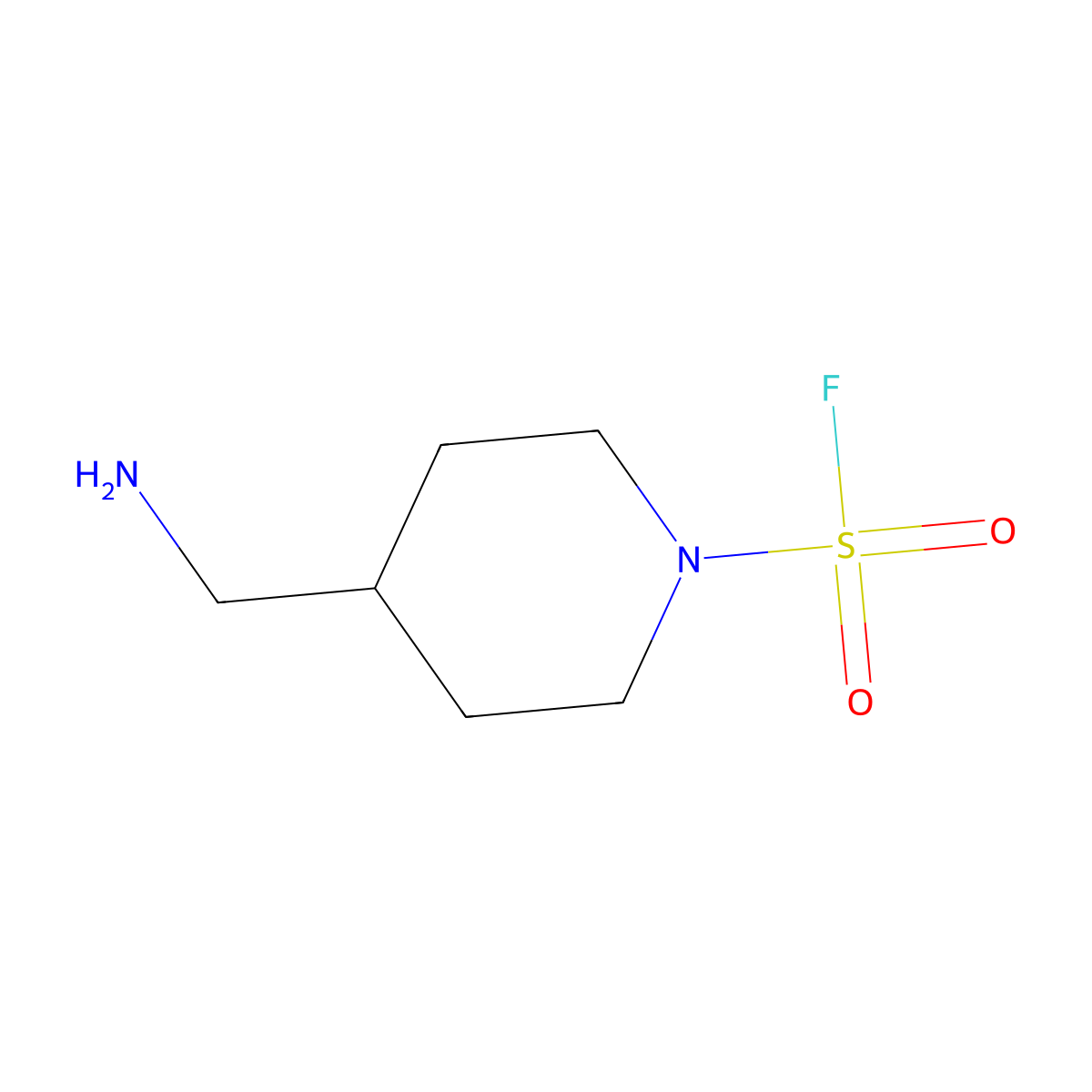 4-(Aminomethyl)piperidine-1-sulfonyl fluoride molecular structure, CAS 2361636-64-6