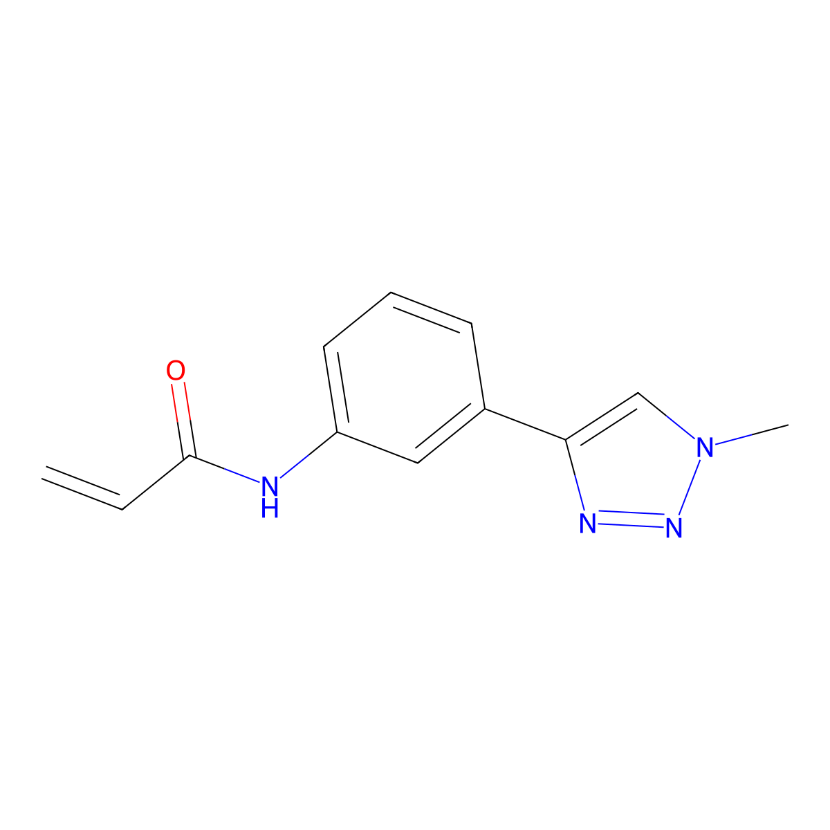 N-[3-(1-methyl-1H-1,2,3-triazol-4-yl)phenyl]prop-2-enamide molecular structure, CAS 2361639-55-4