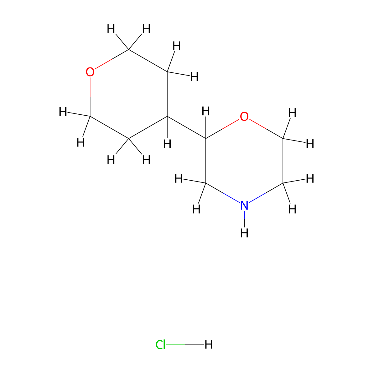 2-(Oxan-4-yl)morpholine hydrochloride molecular structure, CAS 2361640-89-1