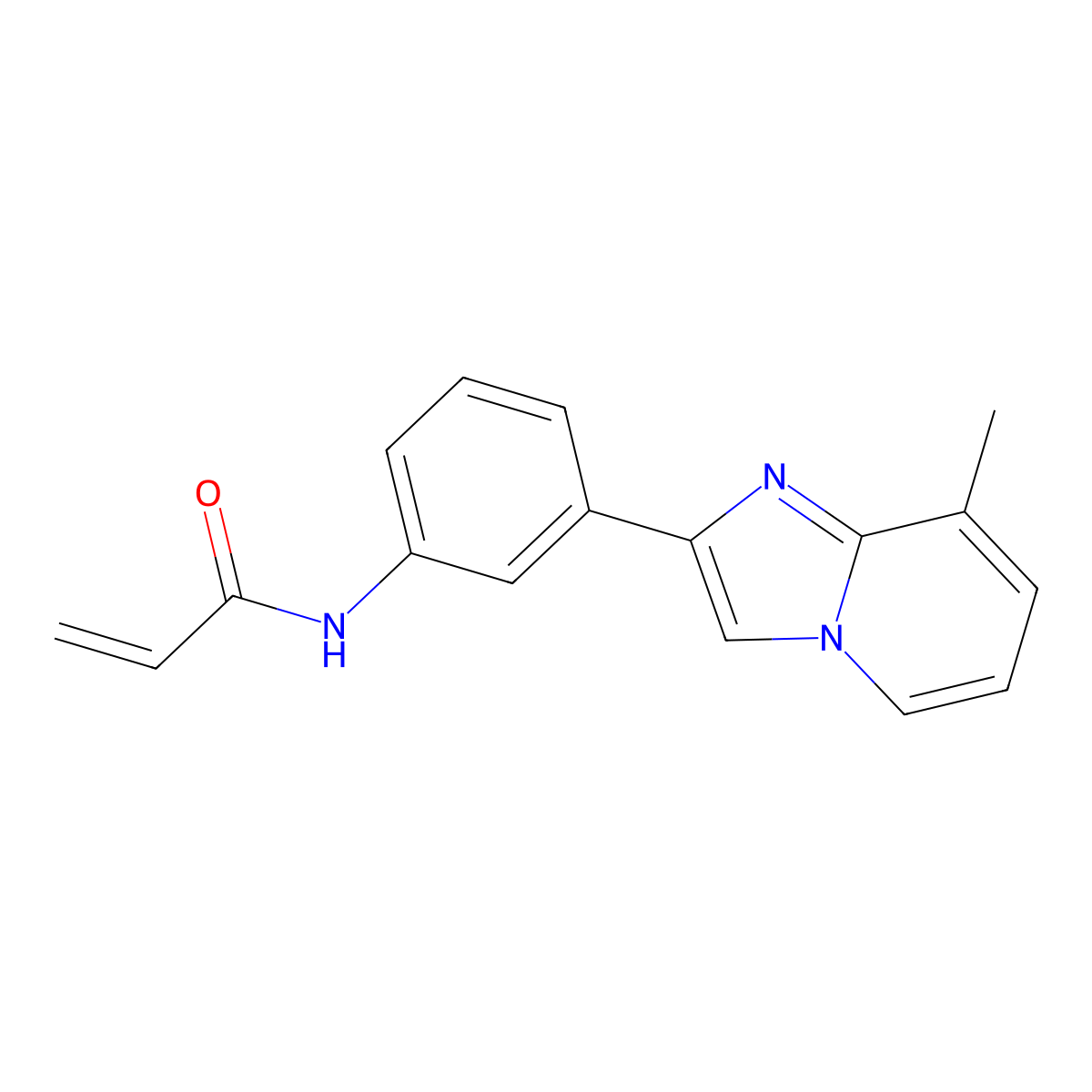 N-[3-(8-Methylimidazo[1,2-a]pyridin-2-yl)phenyl]prop-2-enamide molecular structure, CAS 2361641-68-9