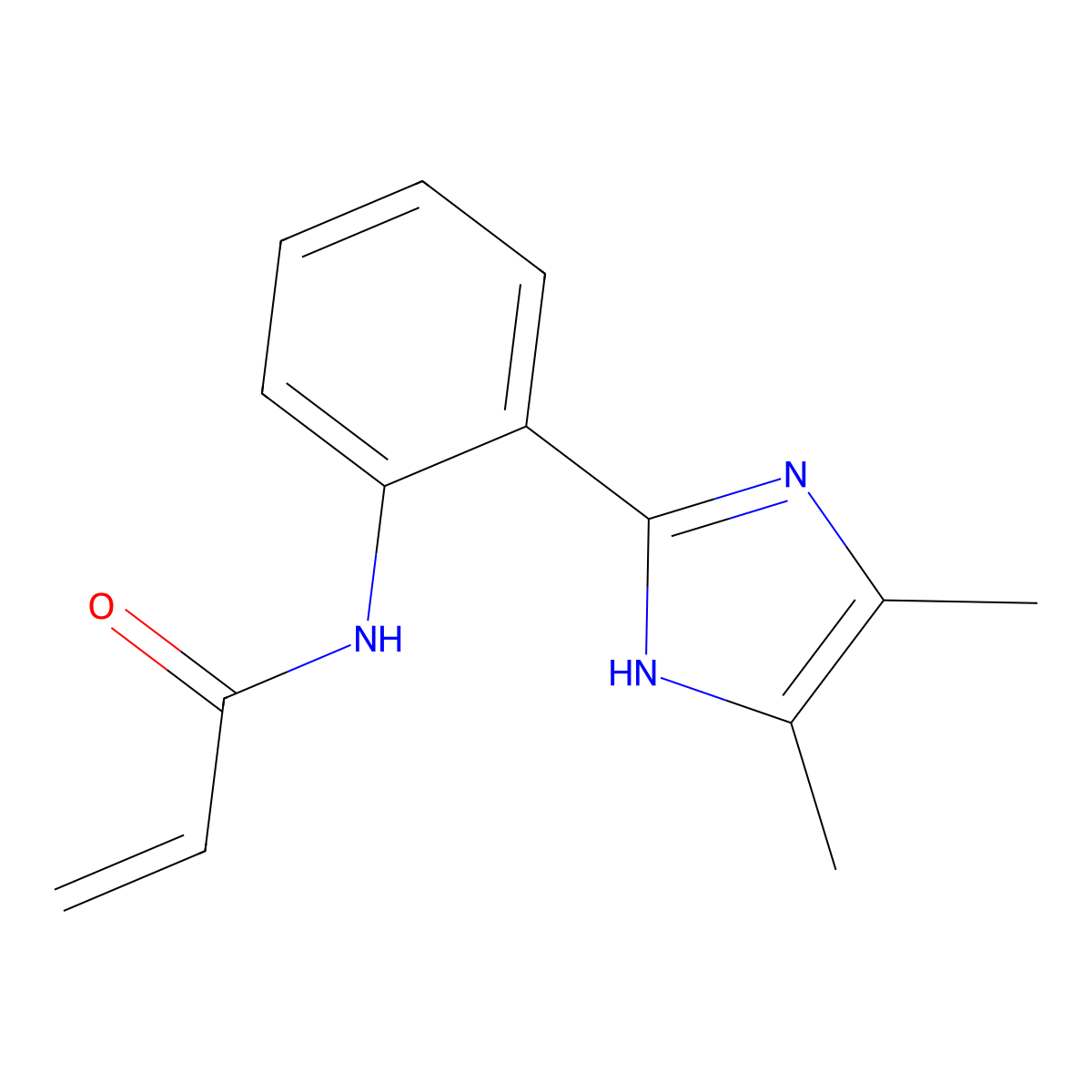 N-[2-(4,5-Dimethyl-1H-imidazol-2-yl)phenyl]prop-2-enamide molecular structure, CAS 2361641-85-0