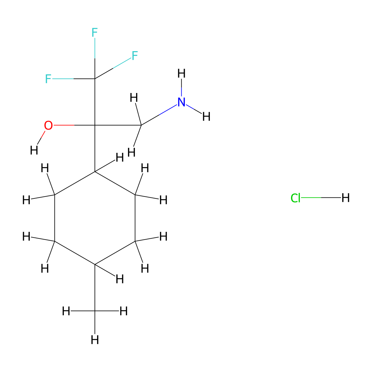 3-Amino-1,1,1-trifluoro-2-(4-methylcyclohexyl)propan-2-ol hydrochloride molecular structure, CAS 2361643-44-7