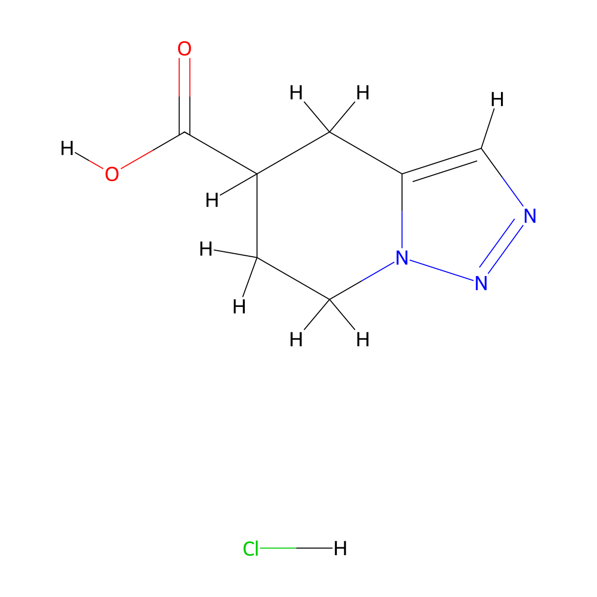 4H,5H,6H,7H-[1,2,3]triazolo[1,5-a]pyridine-5-carboxylic acid hydrochloride molecular structure, CAS 2361643-49-2