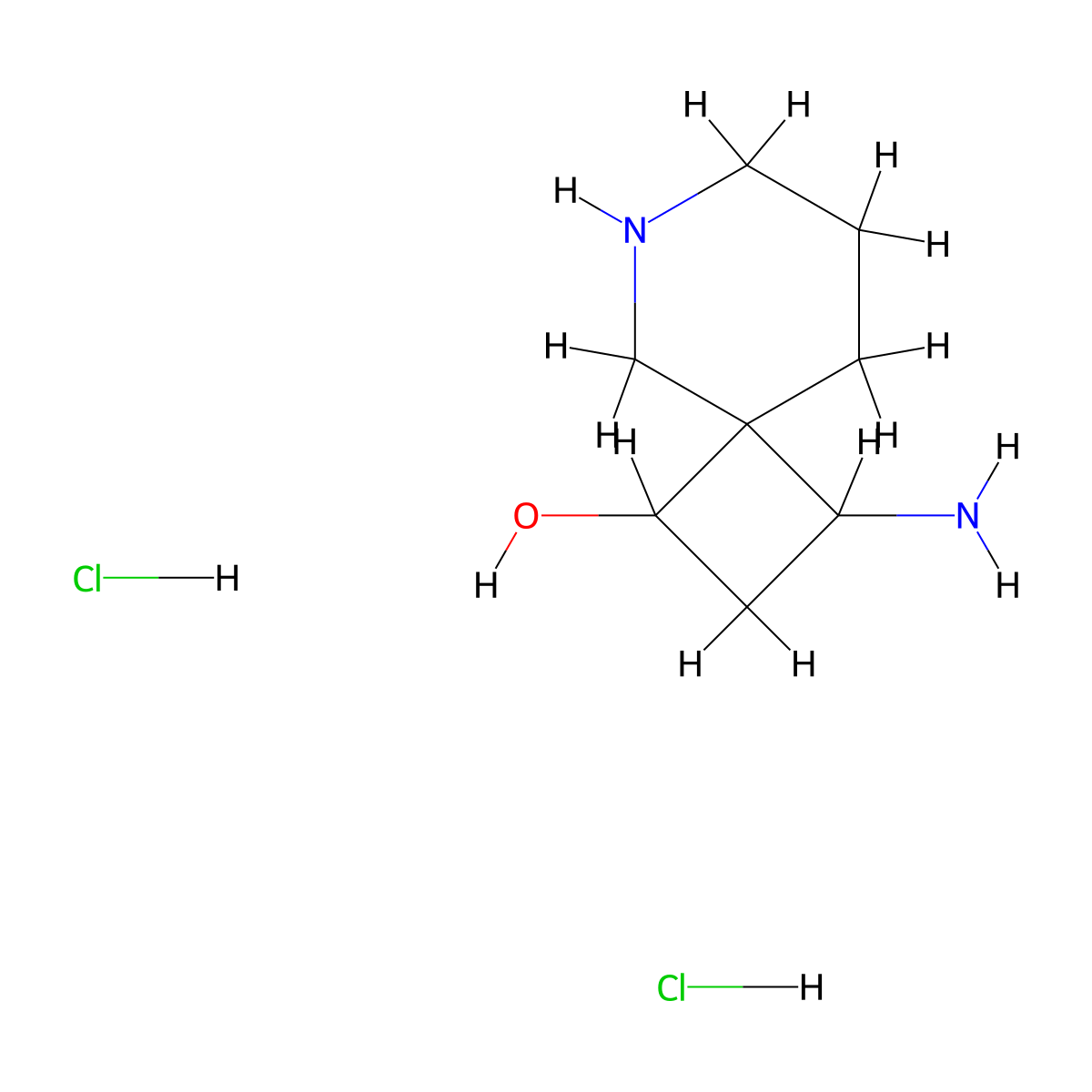 3-Amino-6-azaspiro[3.5]nonan-1-ol dihydrochloride molecular structure, CAS 2361643-52-7