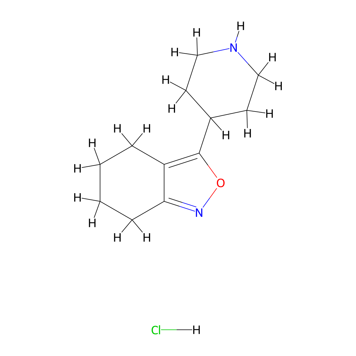 3-(Piperidin-4-yl)-4,5,6,7-tetrahydro-2,1-benzoxazole hydrochloride molecular structure, CAS 2361643-54-9