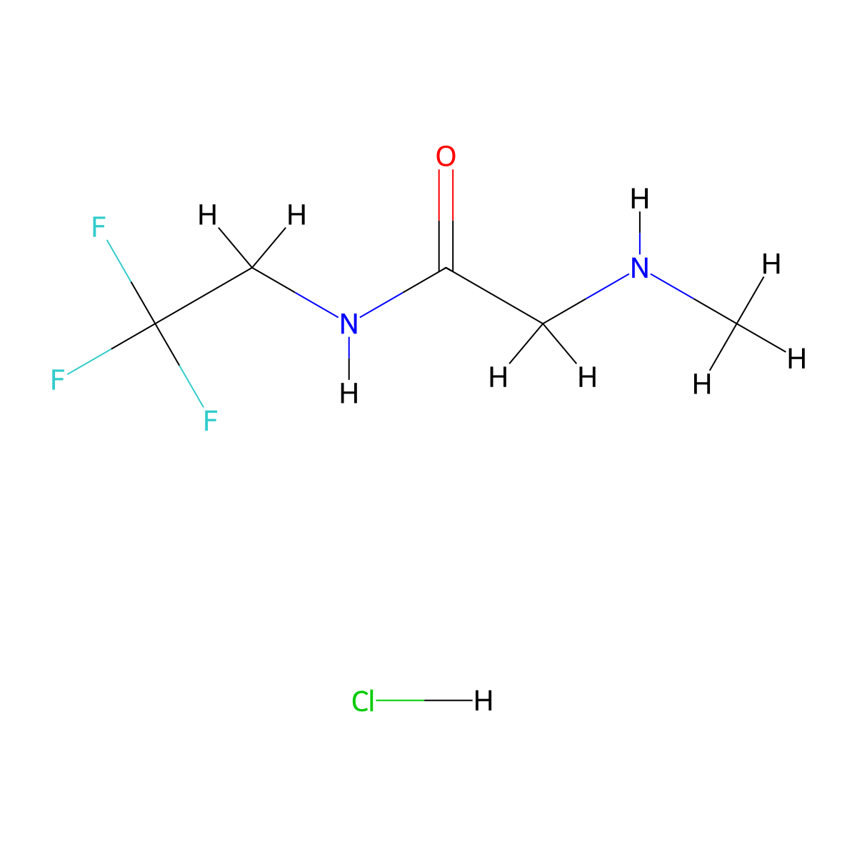 2-(methylamino)-N-(2,2,2-trifluoroethyl)acetamide hydrochloride molecular structure, CAS 2361643-56-1