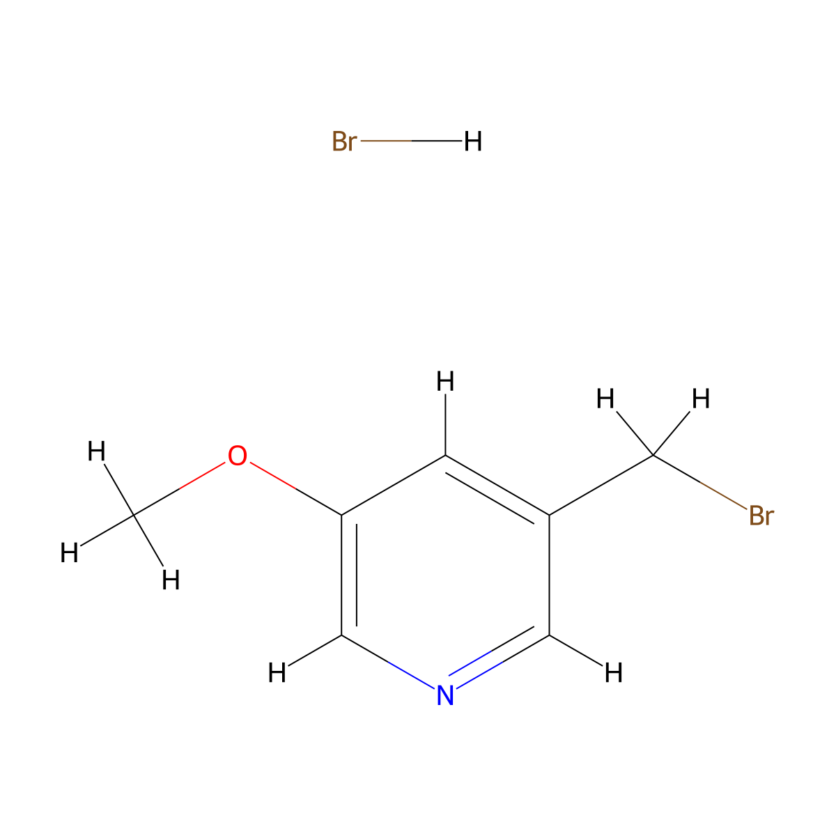 3-(Bromomethyl)-5-methoxypyridine hydrobromide molecular structure, CAS 2361643-62-9