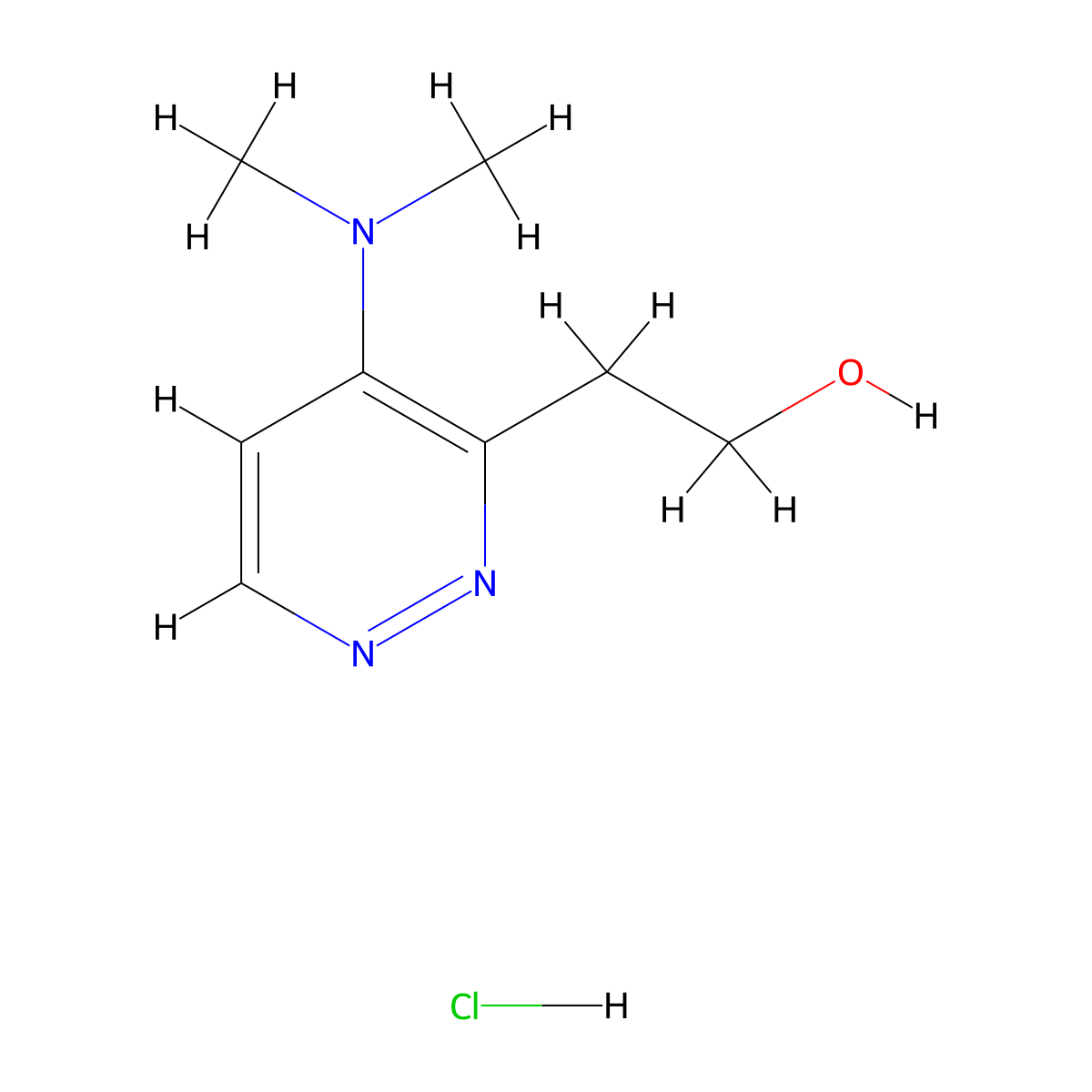2-[4-(Dimethylamino)pyridazin-3-yl]ethanol;hydrochloride molecular structure, CAS 2361643-76-5