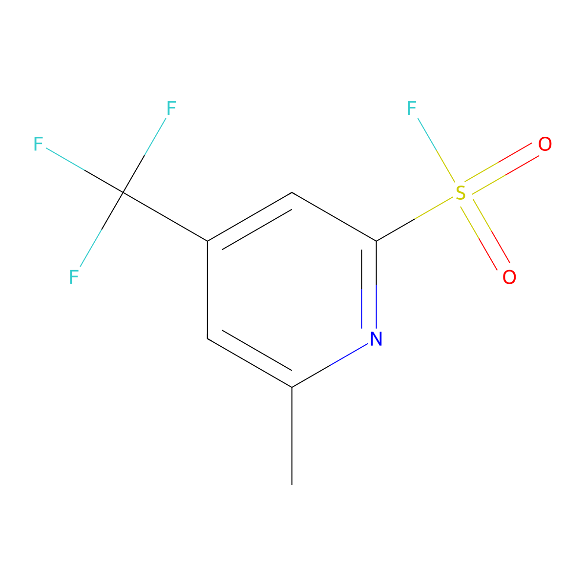 6-Methyl-4-(trifluoromethyl)pyridine-2-sulfonylfluoride molecular structure, CAS 2361643-78-7