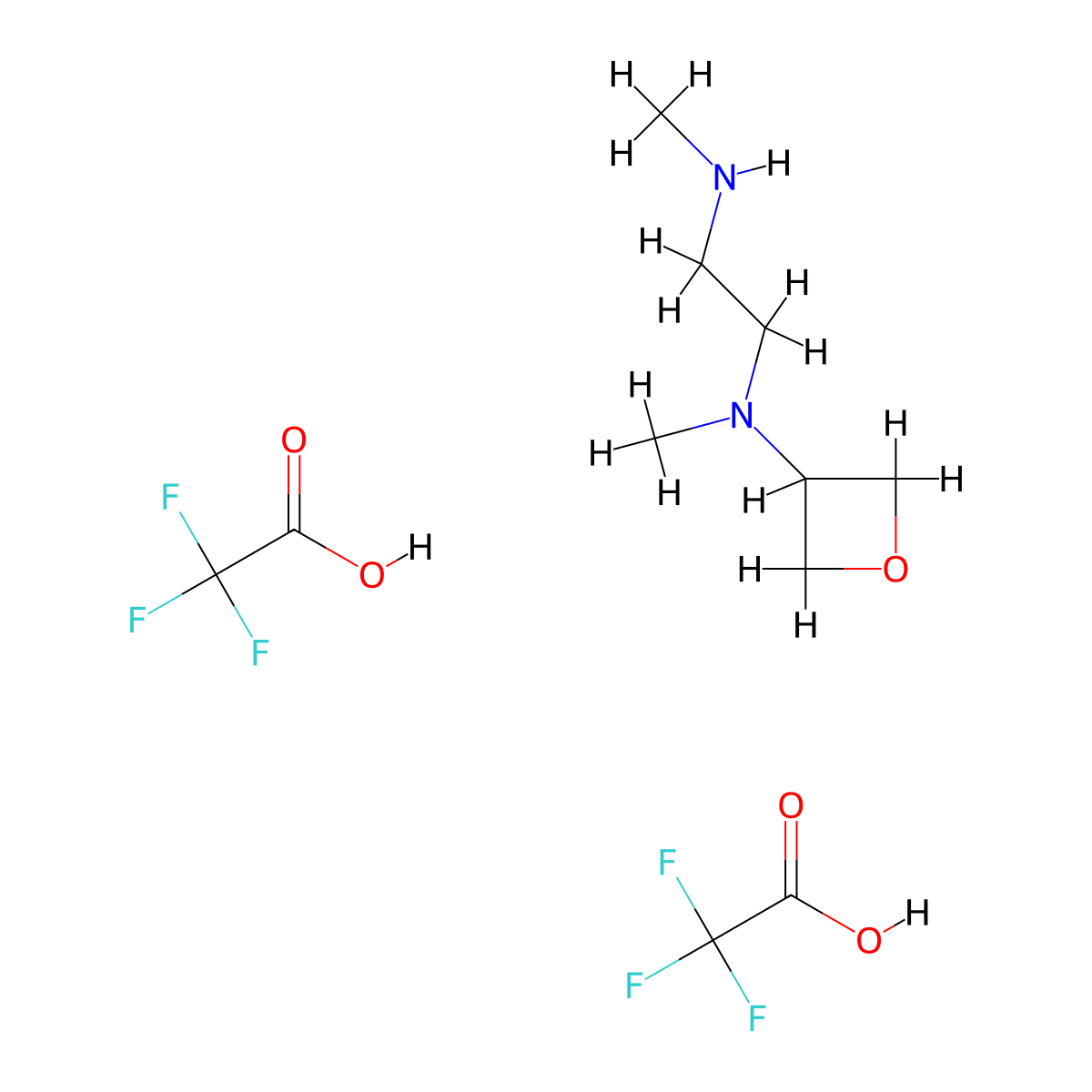 N-methyl-N-[2-(methylamino)ethyl]oxetan-3-amine,bis(trifluoroaceticacid) molecular structure, CAS 2361643-84-5