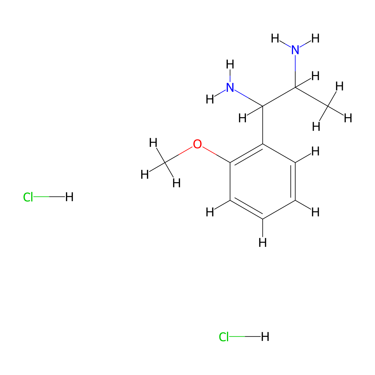 1-(2-Methoxyphenyl)propane-1,2-diamine dihydrochloride molecular structure, CAS 2361643-88-9