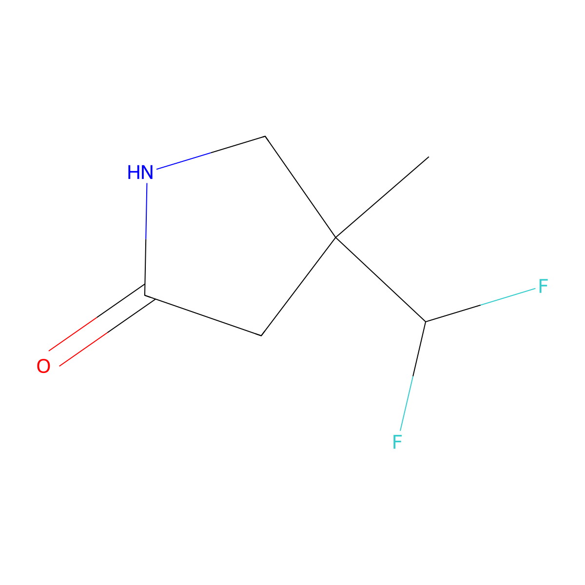 4-(Difluoromethyl)-4-methylpyrrolidin-2-one molecular structure, CAS 2361643-93-6