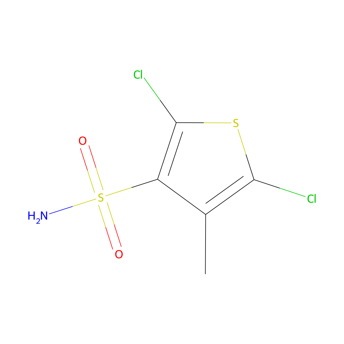 2,5-Dichloro-4-methylthiophene-3-sulfonamide molecular structure, CAS 2361643-94-7