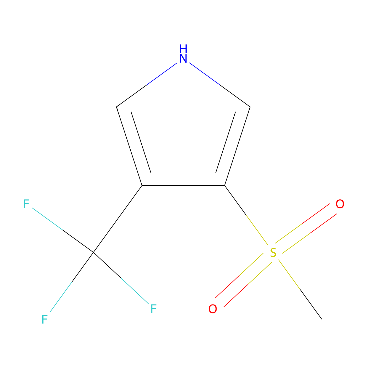3-methanesulfonyl-4-(trifluoromethyl)-1H-pyrrole molecular structure, CAS 2361644-11-1
