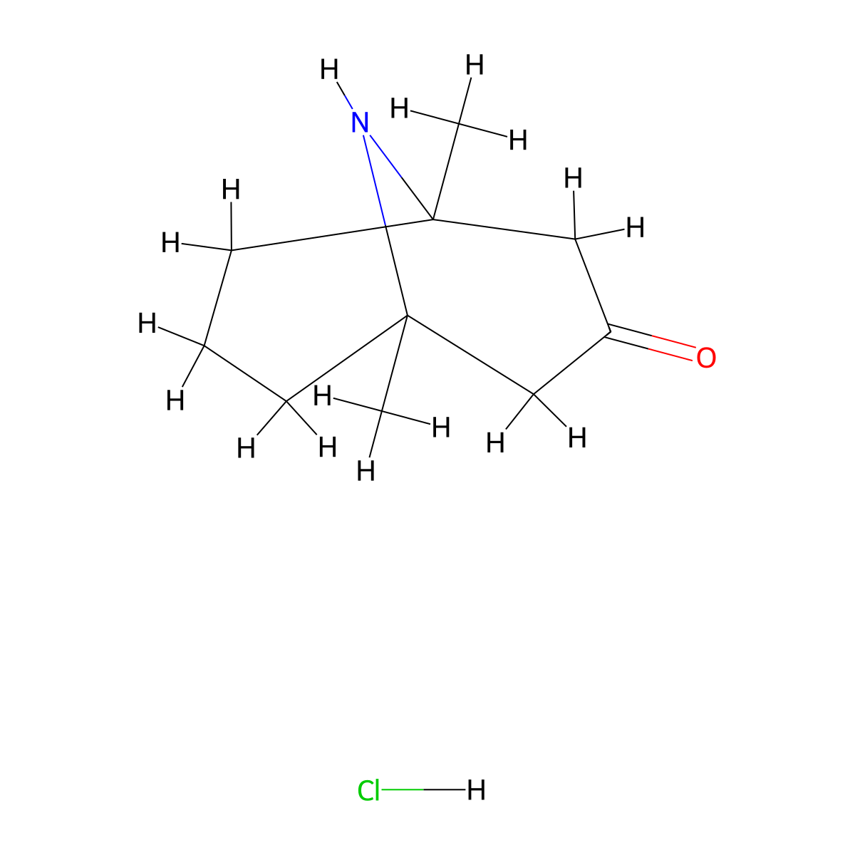 1,5-Dimethyl-9-azabicyclo[3.3.1]nonan-3-one hydrochloride molecular structure, CAS 2361644-12-2
