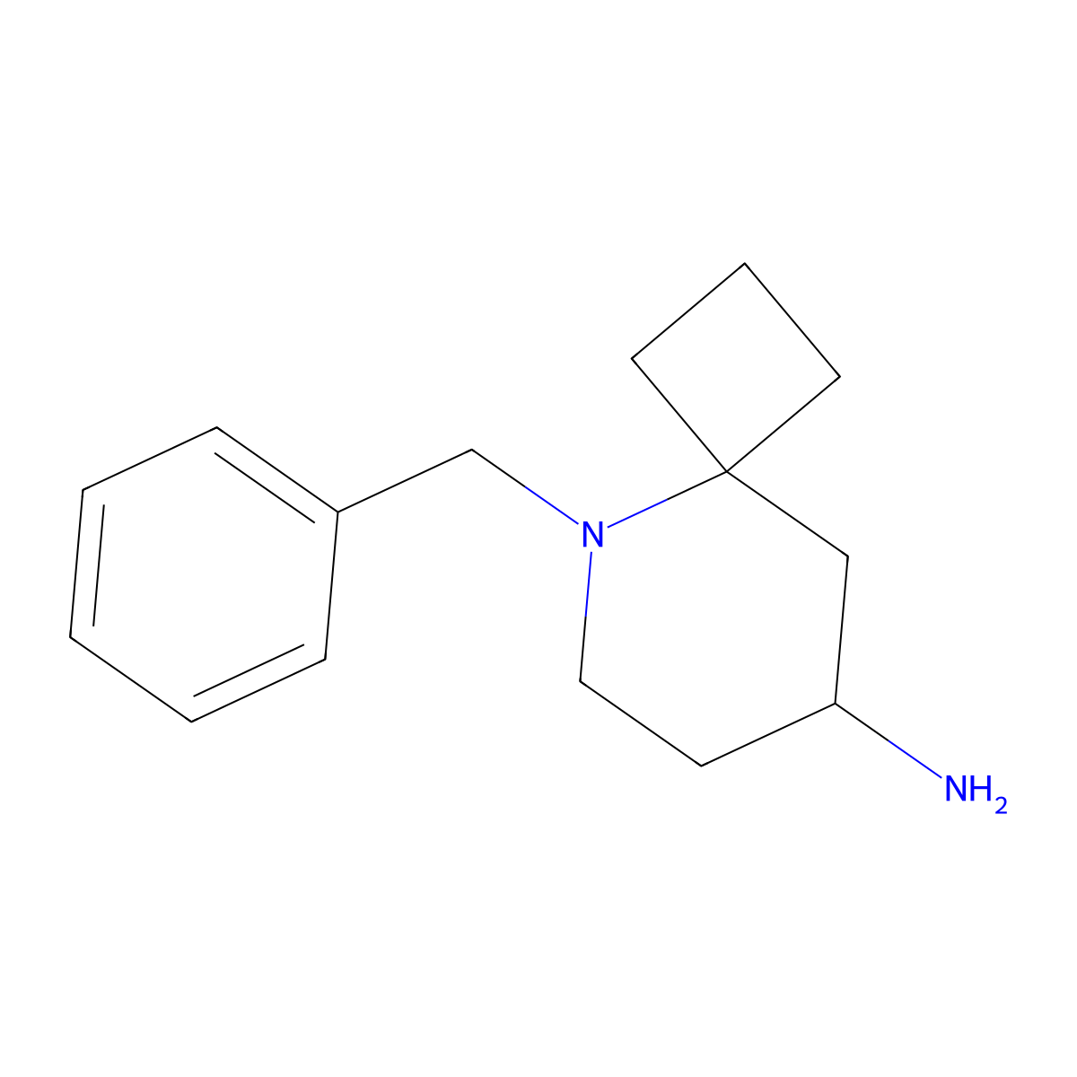 5-Benzyl-5-azaspiro(3.5)nonan-8-amine molecular structure, CAS 2361644-19-9