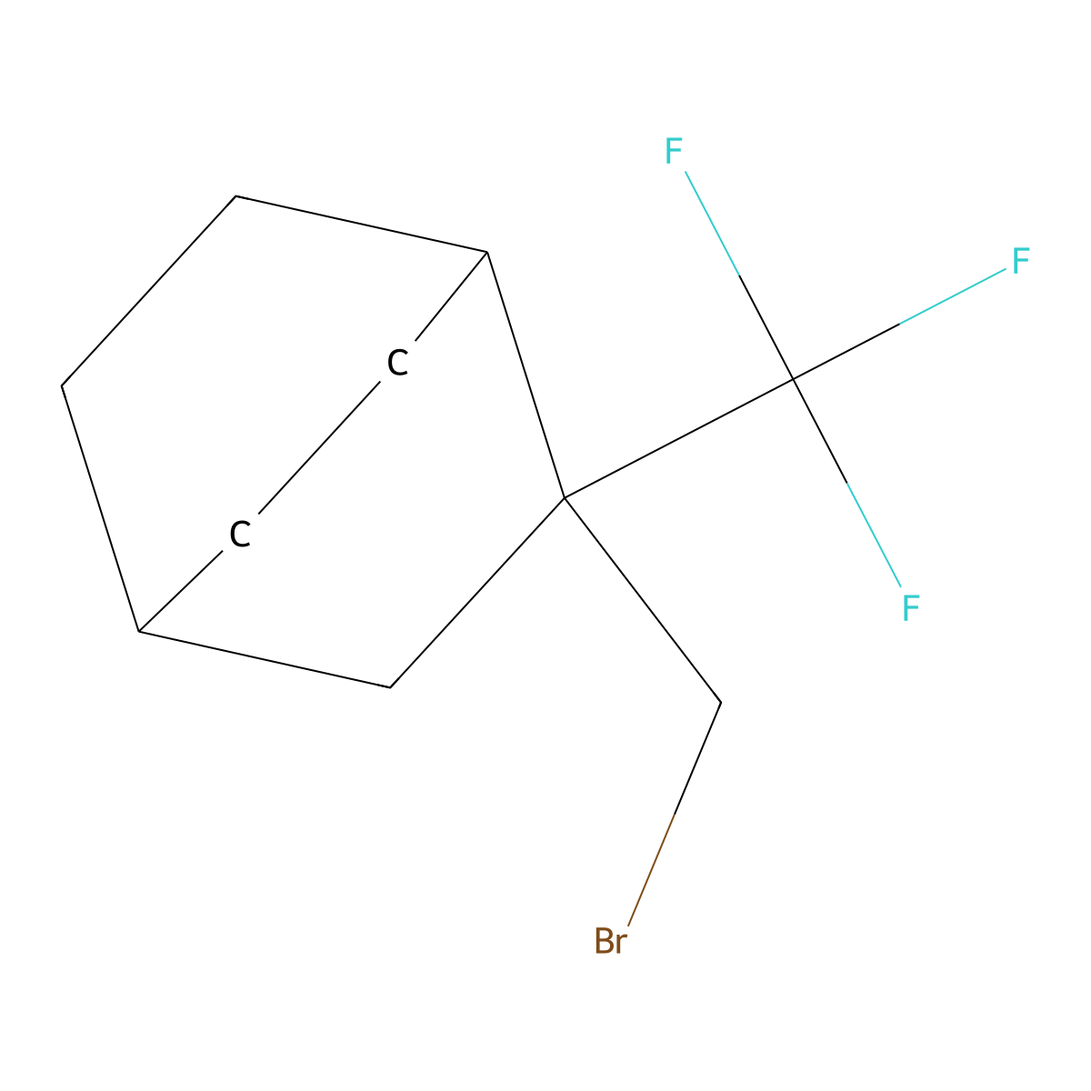 2-(Bromomethyl)-2-(trifluoromethyl)bicyclo[2.2.2]octane molecular structure, CAS 2361644-22-4