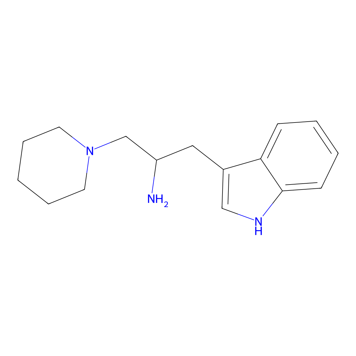 1-(1H-Indol-3-yl)-3-piperidin-1-ylpropan-2-amine molecular structure, CAS 2361644-27-9