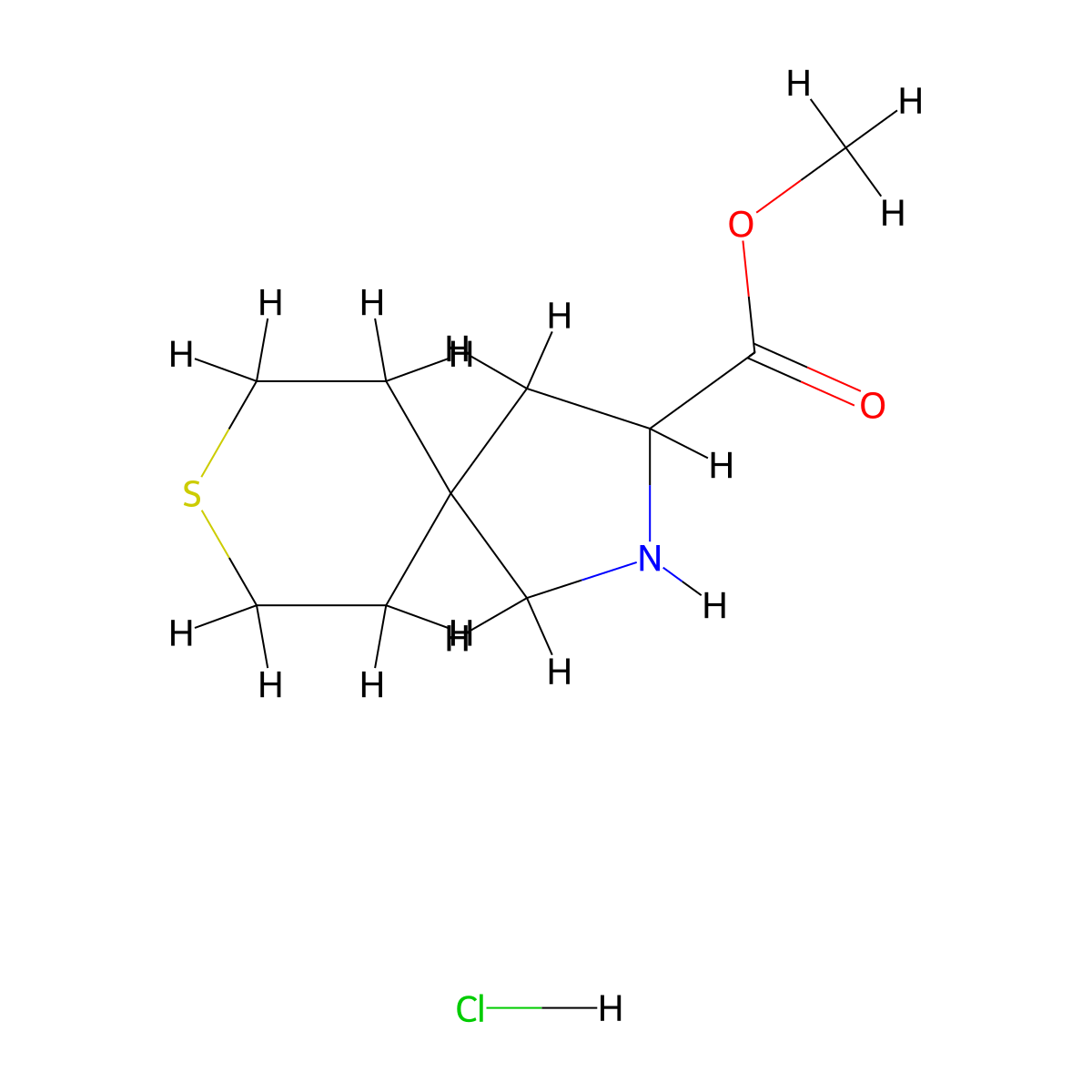 Methyl8-thia-2-azaspiro[4.5]decane-3-carboxylatehydrochloride molecular structure, CAS 2361644-31-5