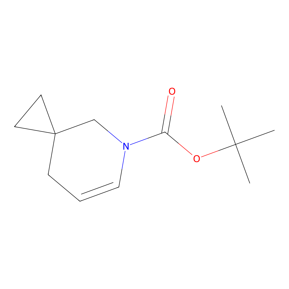 Tert-butyl 5-azaspiro[2.5]oct-6-ene-5-carboxylate molecular structure, CAS 2361644-38-2