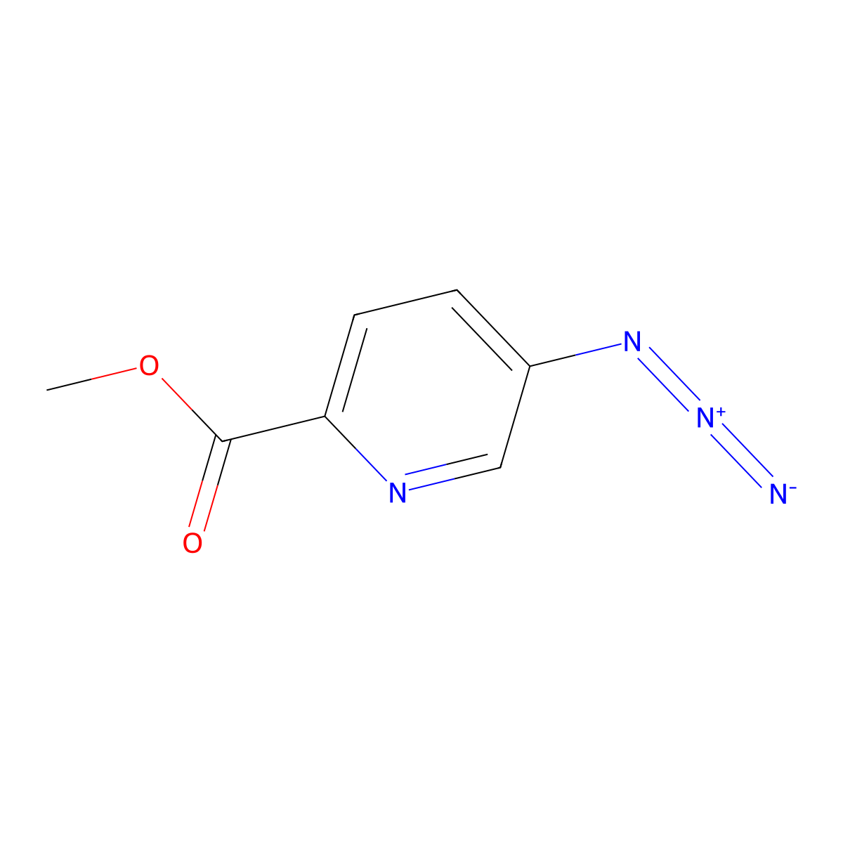 Methyl 5-azidopyridine-2-carboxylate molecular structure, CAS 2361644-46-2