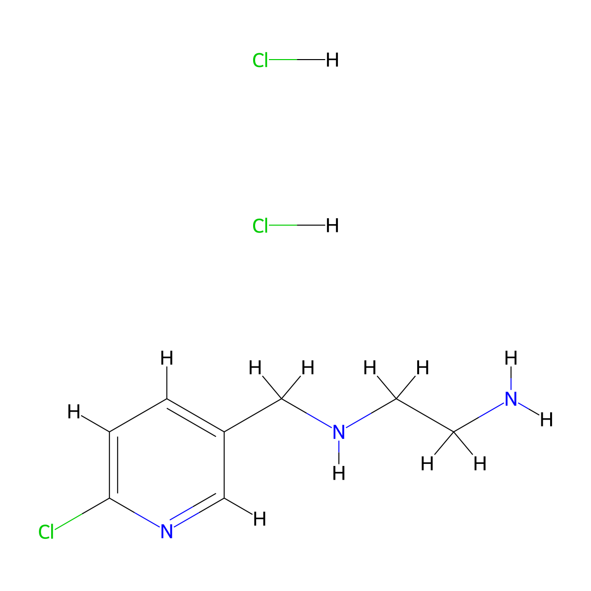 (2-Aminoethyl)[(6-chloropyridin-3-yl)methyl]amine dihydrochloride molecular structure, CAS 2361644-57-5