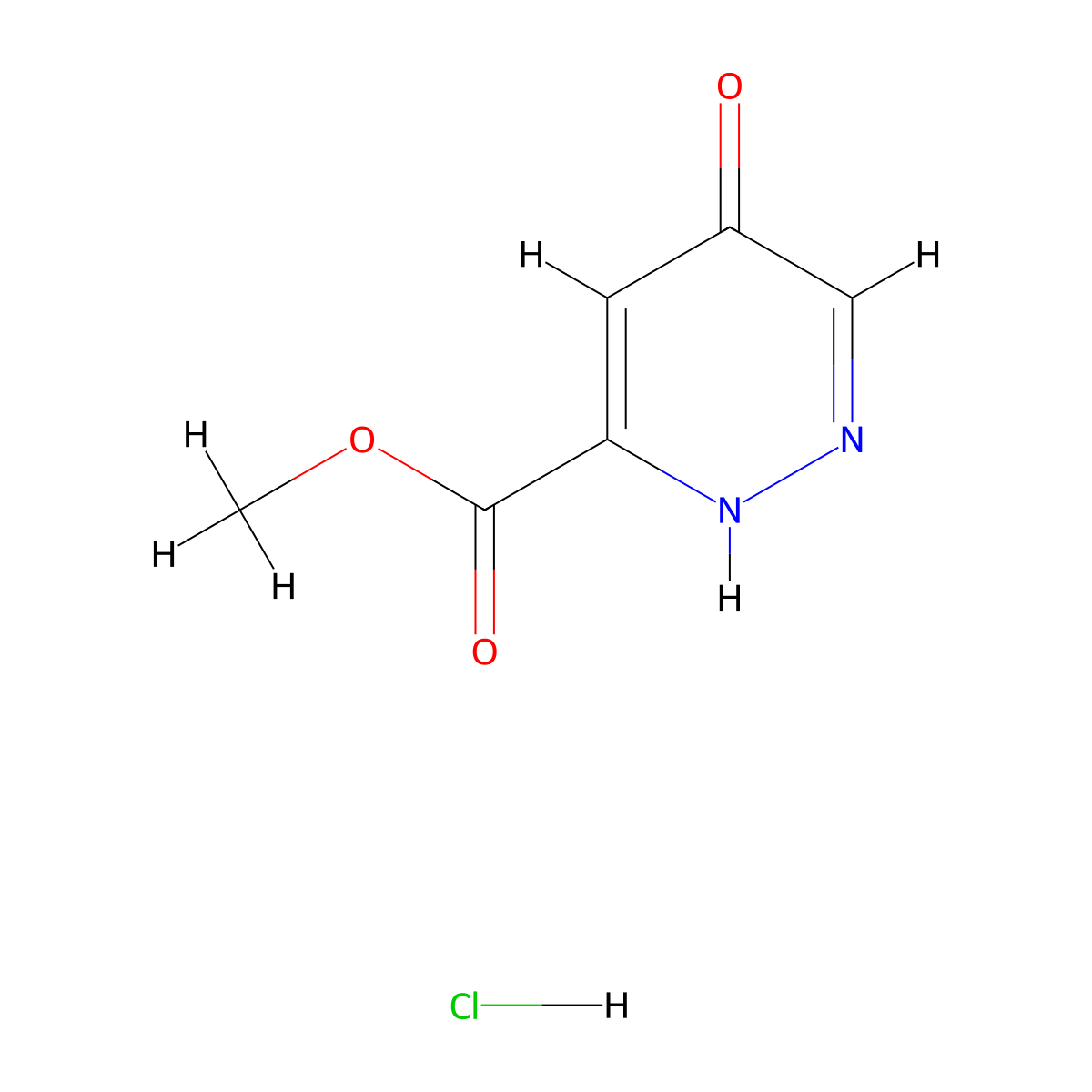 Methyl 5-hydroxypyridazine-3-carboxylate hydrochloride molecular structure, CAS 2361644-58-6