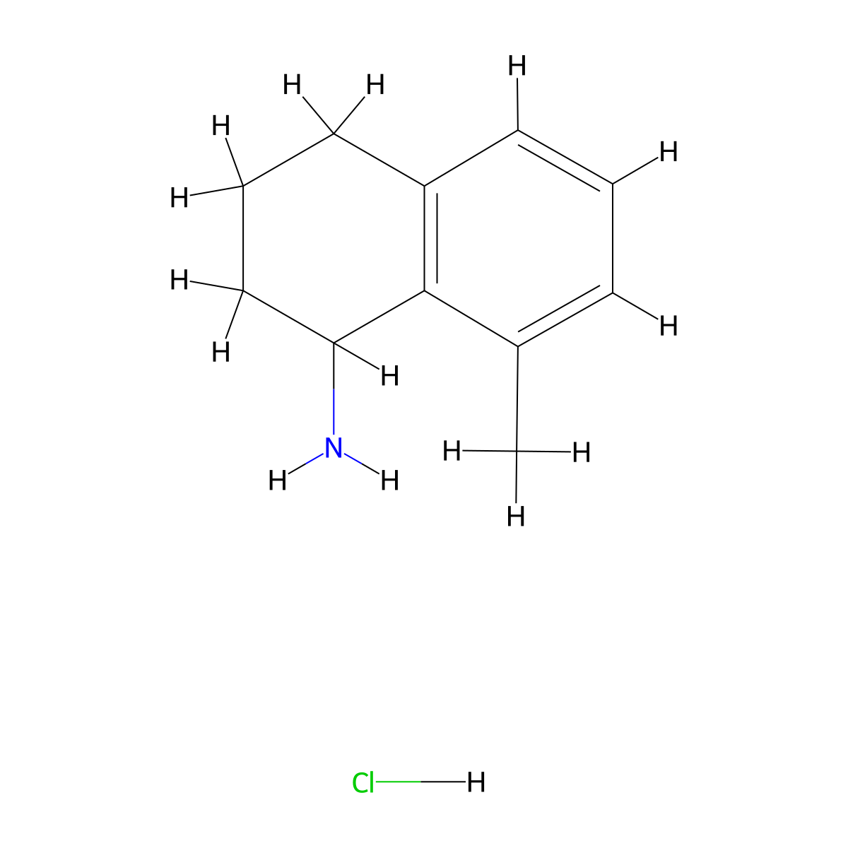 8-Methyl-1,2,3,4-tetrahydronaphthalen-1-aminehydrochloride molecular structure, CAS 2361644-79-1
