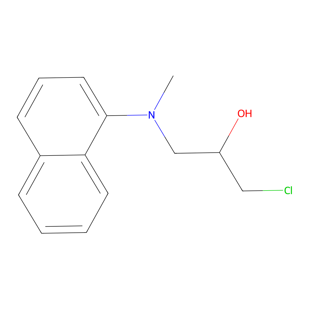 1-Chloro-3-[methyl(naphthalen-1-yl)amino]propan-2-ol molecular structure, CAS 2361644-84-8