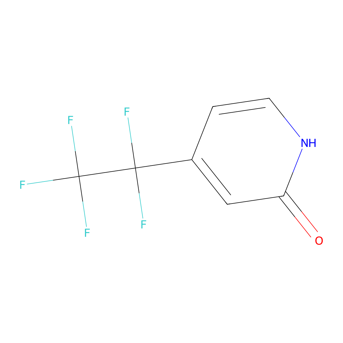4-(Pentafluoroethyl)-1,2-dihydropyridin-2-one molecular structure, CAS 2361644-85-9