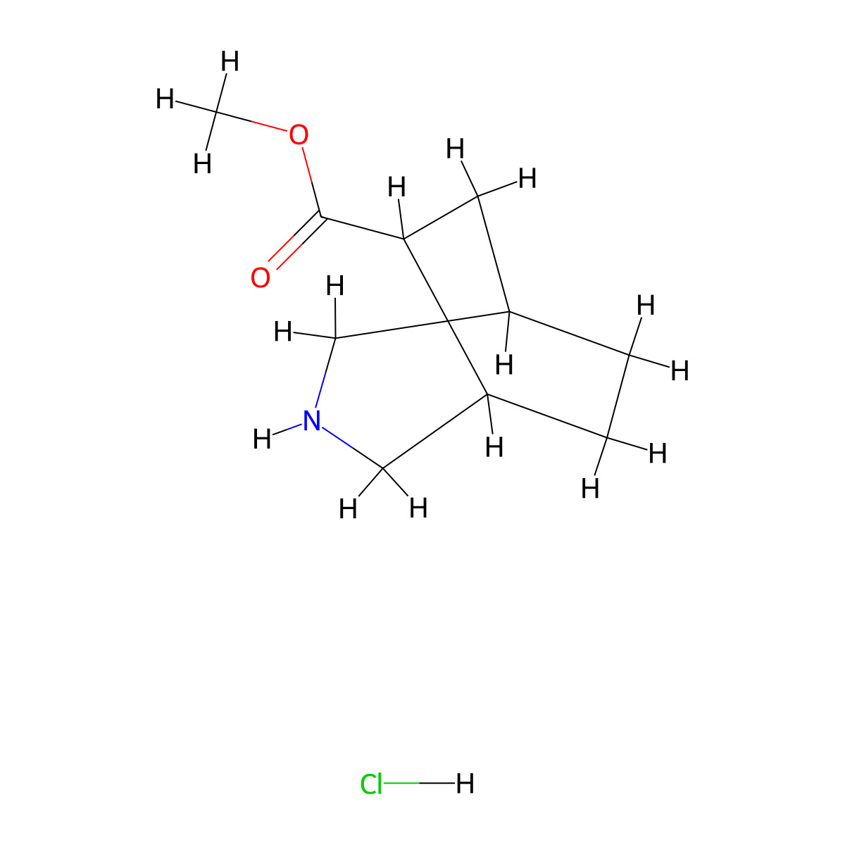 Methyl 3-azabicyclo[3.2.2]nonane-6-carboxylate hydrochloride molecular structure, CAS 2361644-86-0