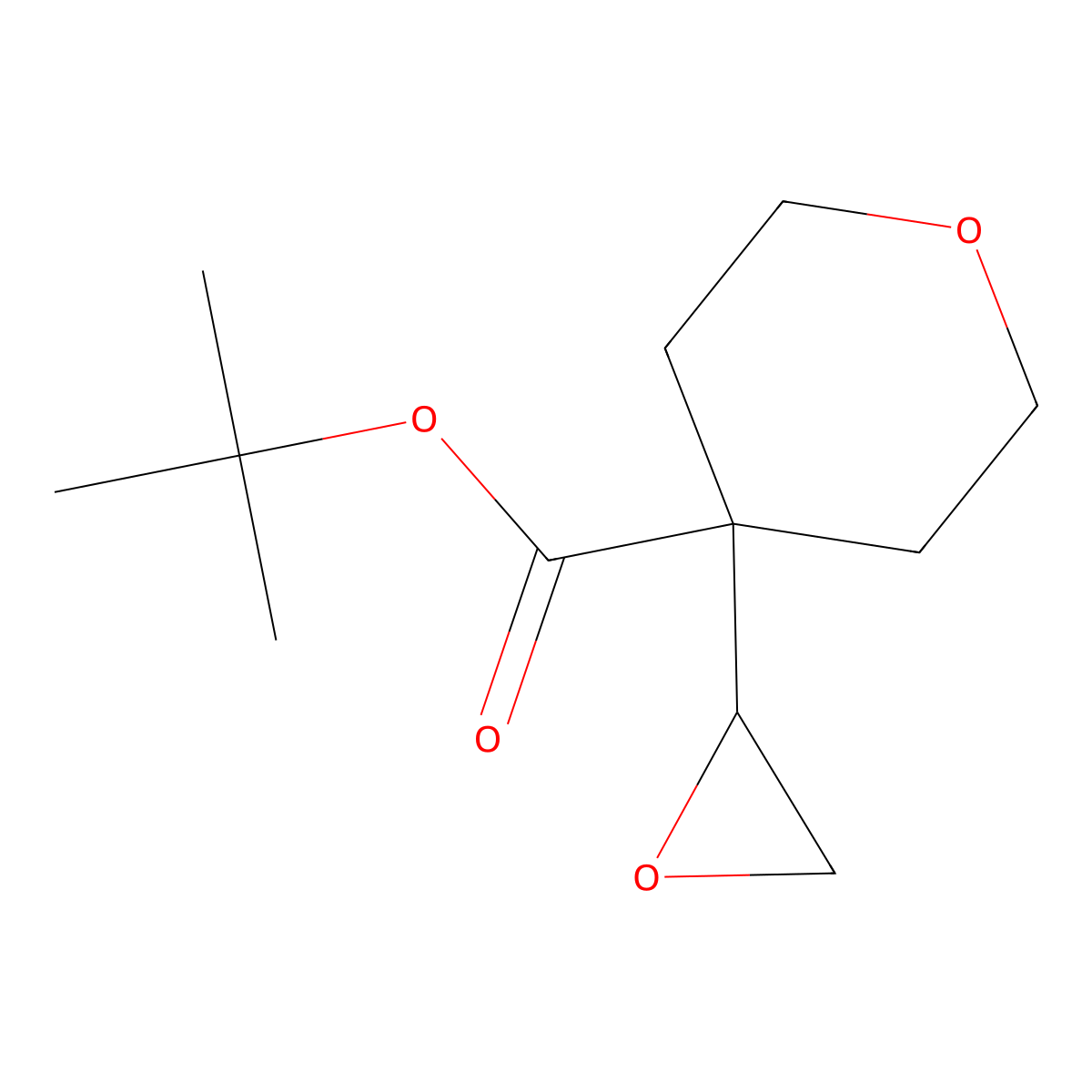 Tert-butyl 4-(oxiran-2-yl)oxane-4-carboxylate molecular structure, CAS 2361644-87-1