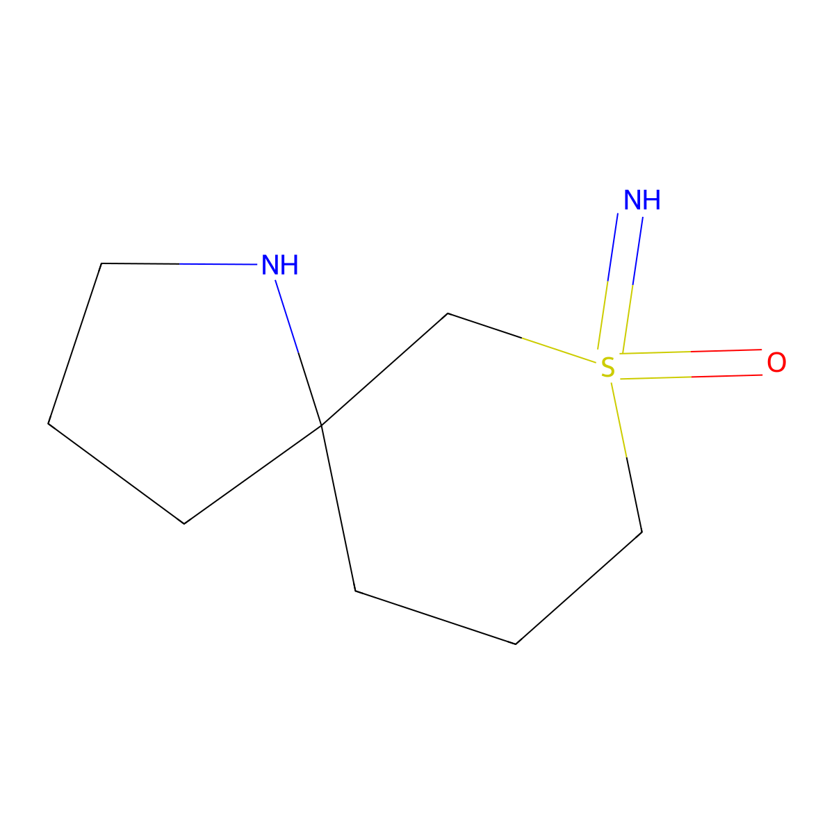 7-Imino-7lambda6-thia-1-azaspiro[4.5]decan-7-one molecular structure, CAS 2361644-98-4