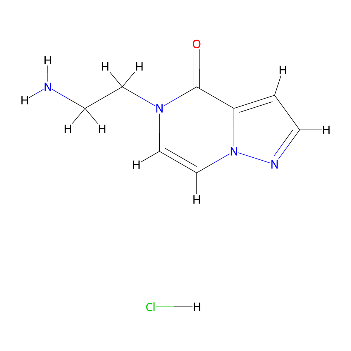 5-(2-aminoethyl)-4H,5H-pyrazolo[1,5-a]pyrazin-4-one hydrochloride molecular structure, CAS 2361645-02-3