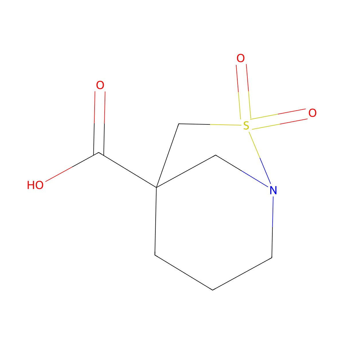 7,7-Dioxo-7lambda6-thia-1-azabicyclo[3.2.1]octane-5-carboxylic acid molecular structure, CAS 2361645-06-7