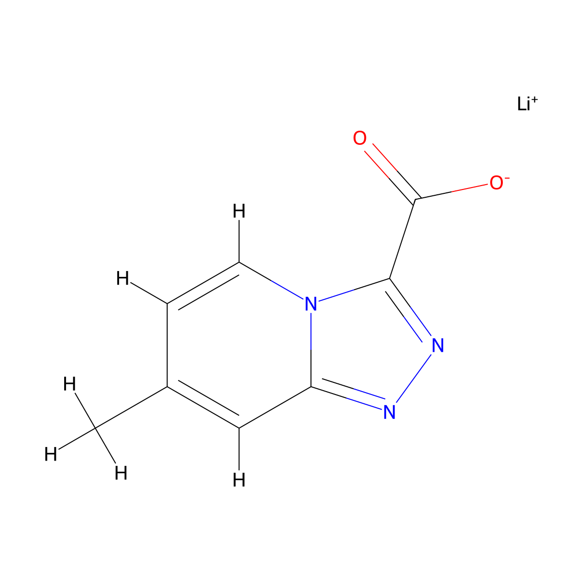 Lithium 7-methyl-[1,2,4]triazolo[4,3-a]pyridine-3-carboxylate molecular structure, CAS 2361645-11-4
