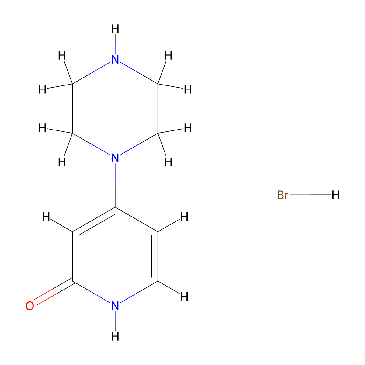 4-(Piperazin-1-yl)pyridin-2-ol hydrobromide molecular structure, CAS 2361645-18-1